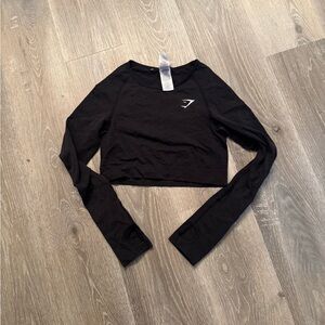 Gymshark Black Long Sleeve Crop Top